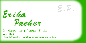 erika pacher business card